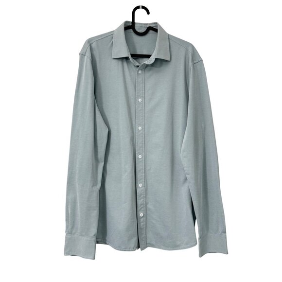 Kit + Ace Blue Performance Lightweight Long Sleeve Button Shirt Mens Large - Picture 1 of 6
